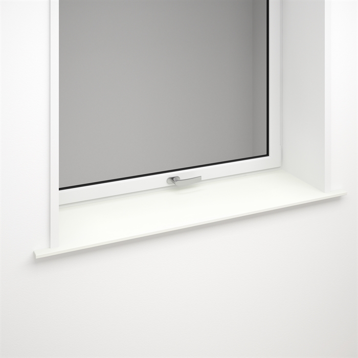 Hvid vindueskarm i kompaktlaminat - 10 mm Hvid med hvid kerne 3096